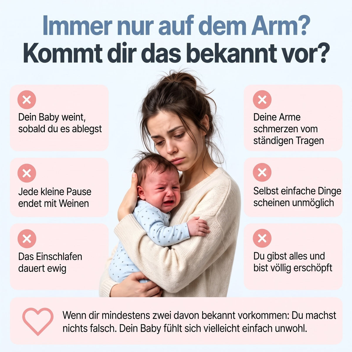 Baby lässt sich nicht ablegen