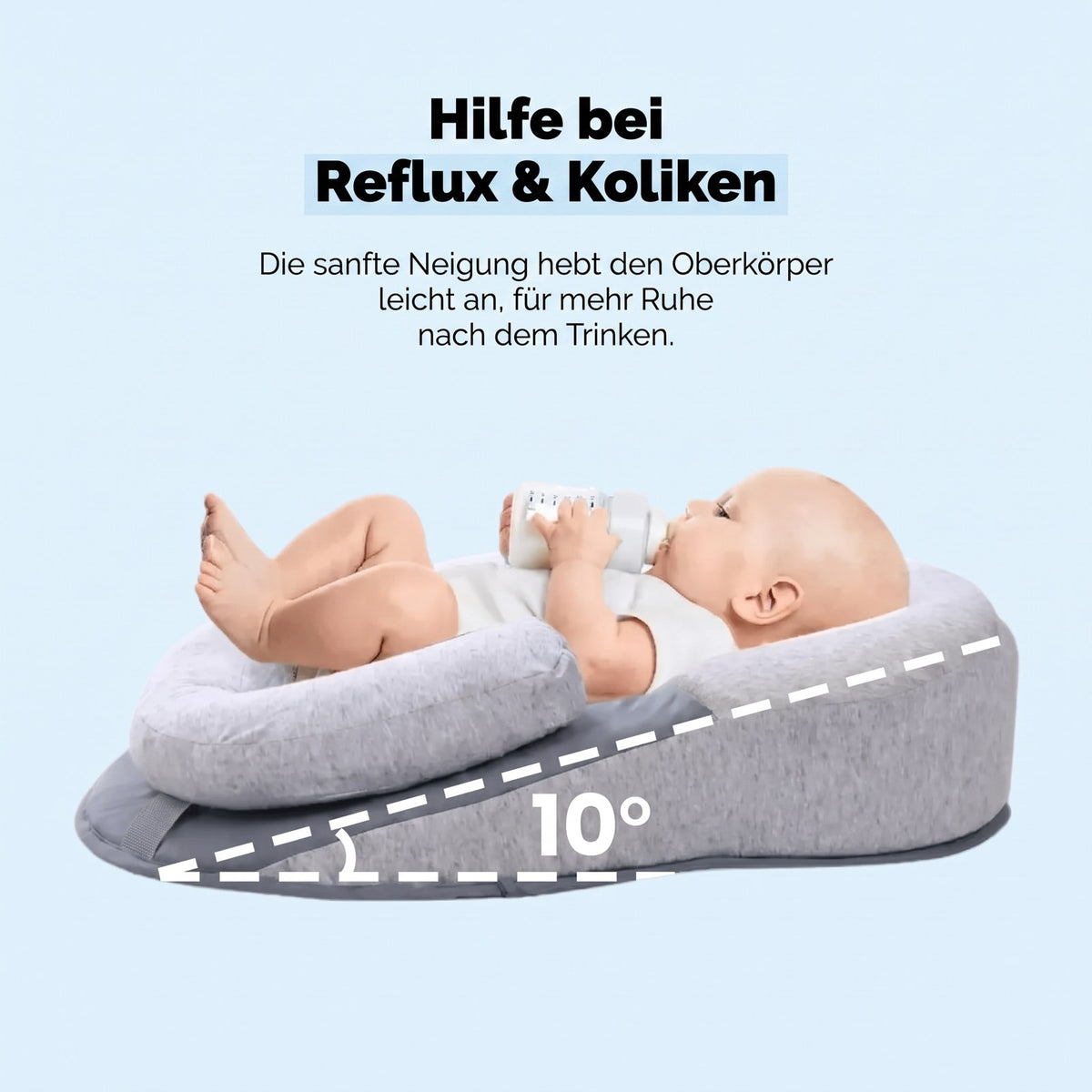 Sanfte 10 Grad Neigung nach dem Trinken