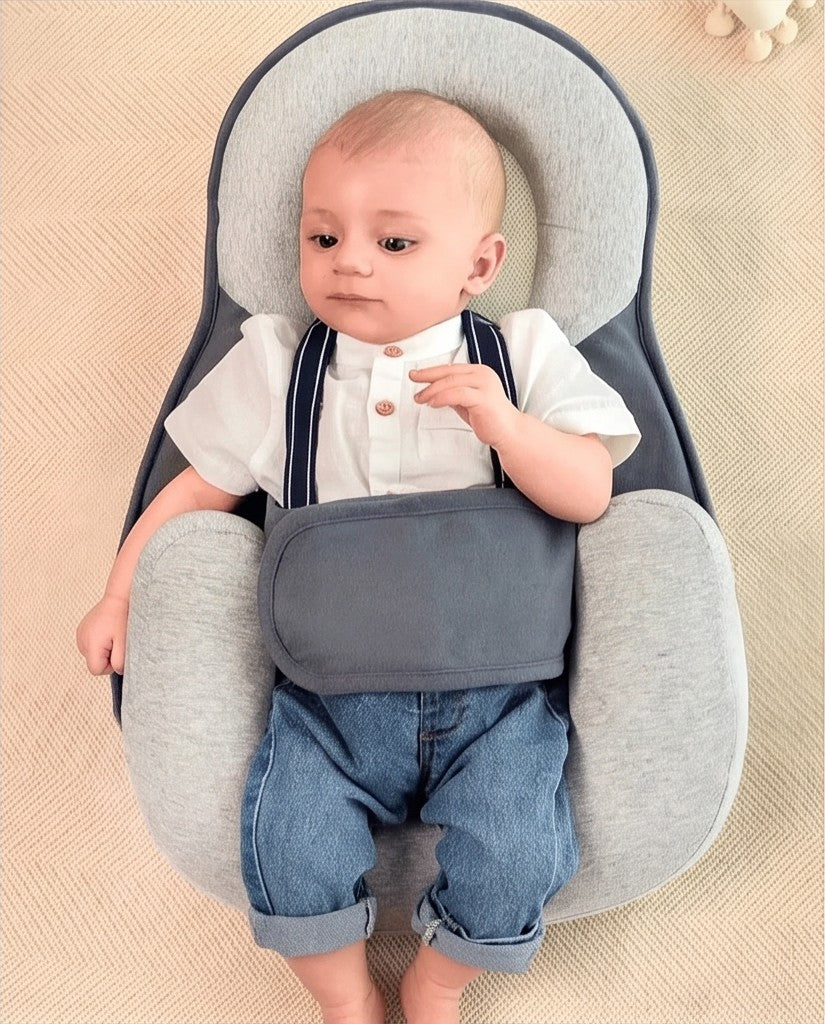 Baby im Babynest von oben